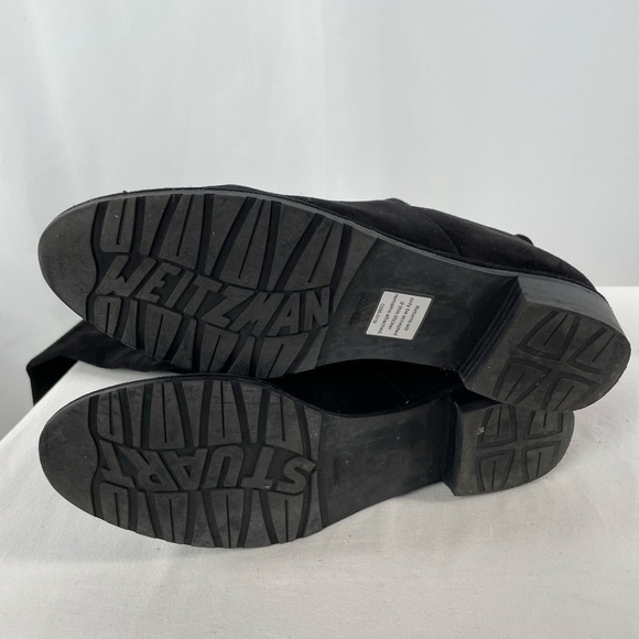 Stuart Weitzman Lowland Suede Over-the-Knee Boots in Black Size 7.5 - Picture 9 of 14